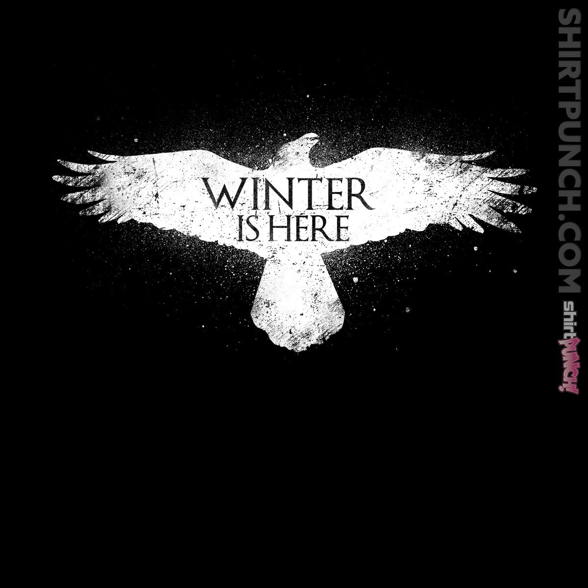 GAME OF THRONES Winter Here Wall Jon Snow Raven Knight King Mens T-Shirt (M & L)