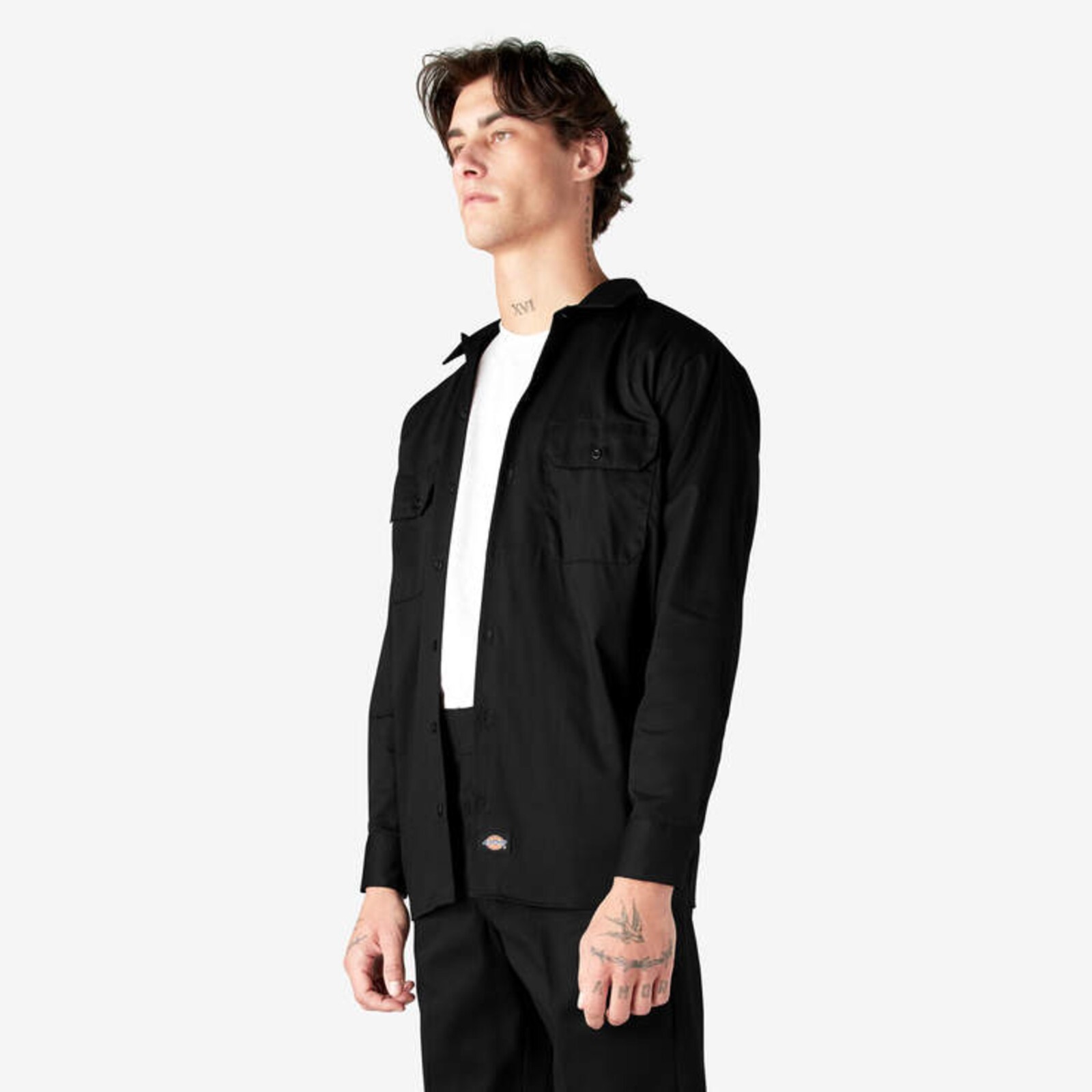 MENS DICKIES 574 LONG-SLEEVE TWILL WORK SHIRT