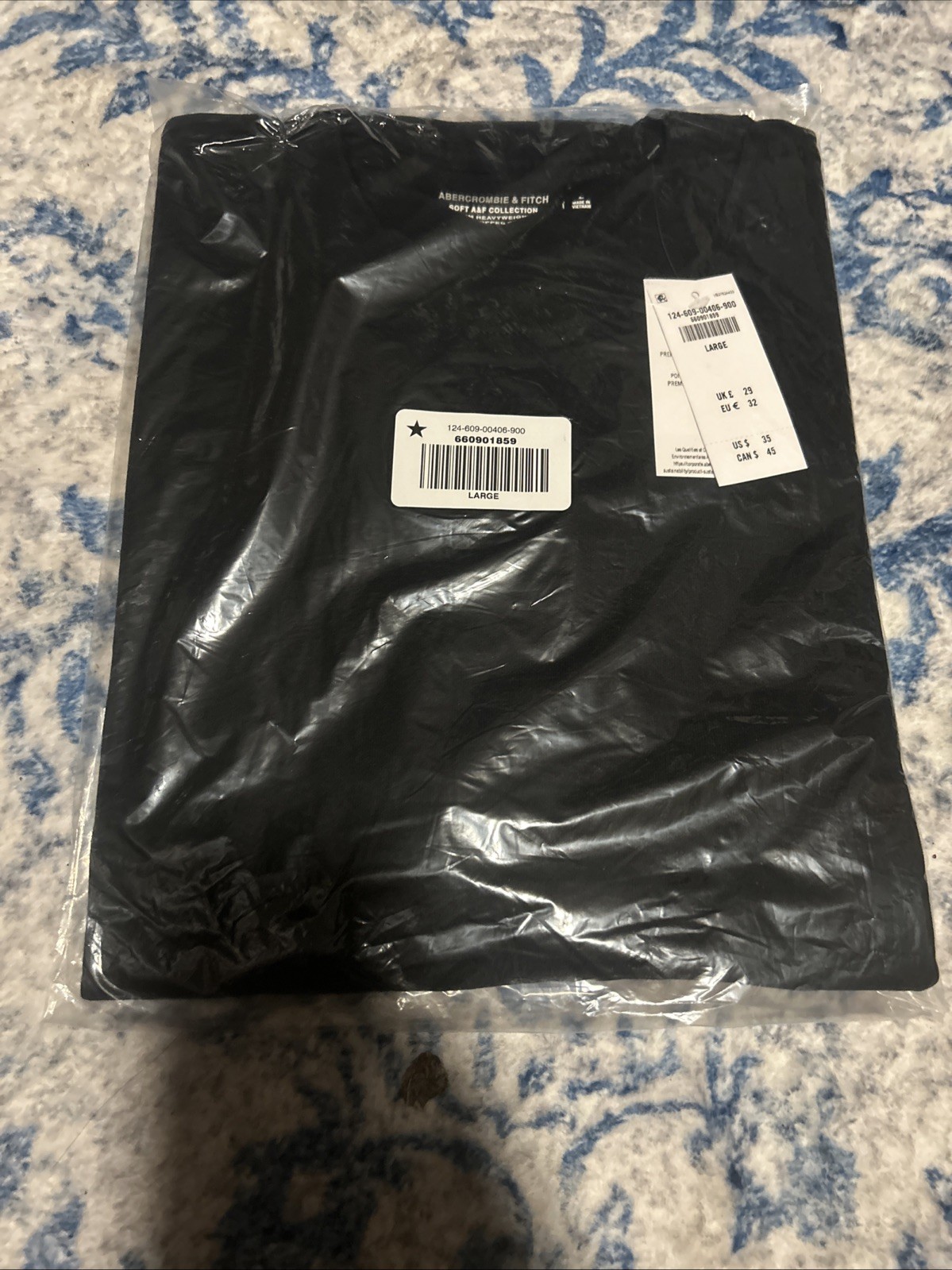 Abercrombie & Fitch Soft A&F Collection Premium Heavyweight 2.0 Tee Black Large