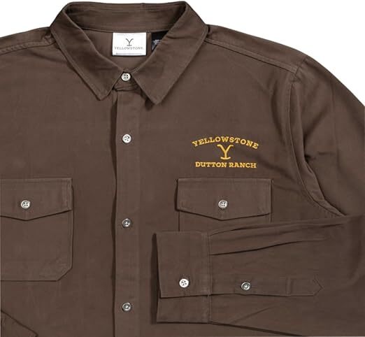 Yellowstone Dutton Ranch Button-Up Work Shirt Long Sleeve Costume Cosplay Outfit