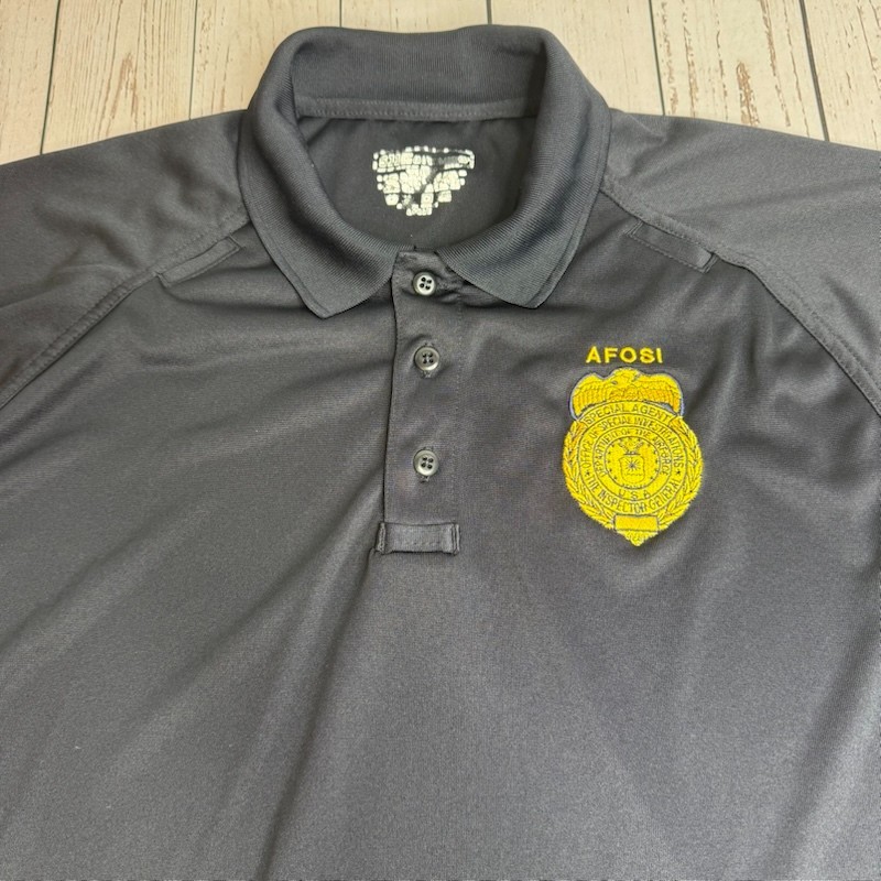 5.11 Tactical Utility Short Sleeve Polo Shirt Black Mens Large Embroidered Badge