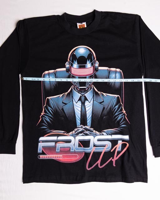 FB County Heavy Hard Mens L Long Sleeve Black T Shirt Robot Cyberpunk Frost Up