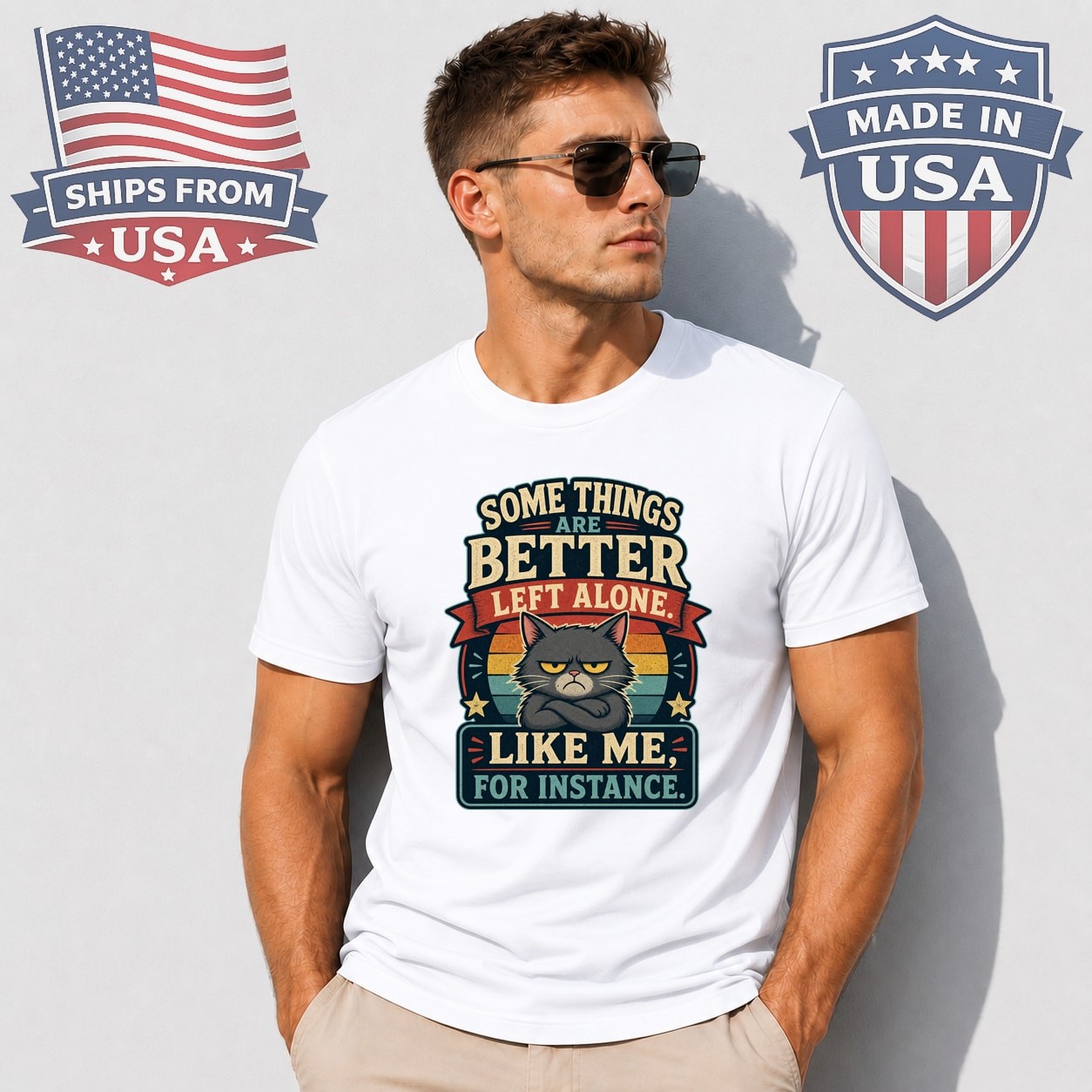 Some Things Better Left Alone Graphic T-Shirt Funny Sarcastic Quote