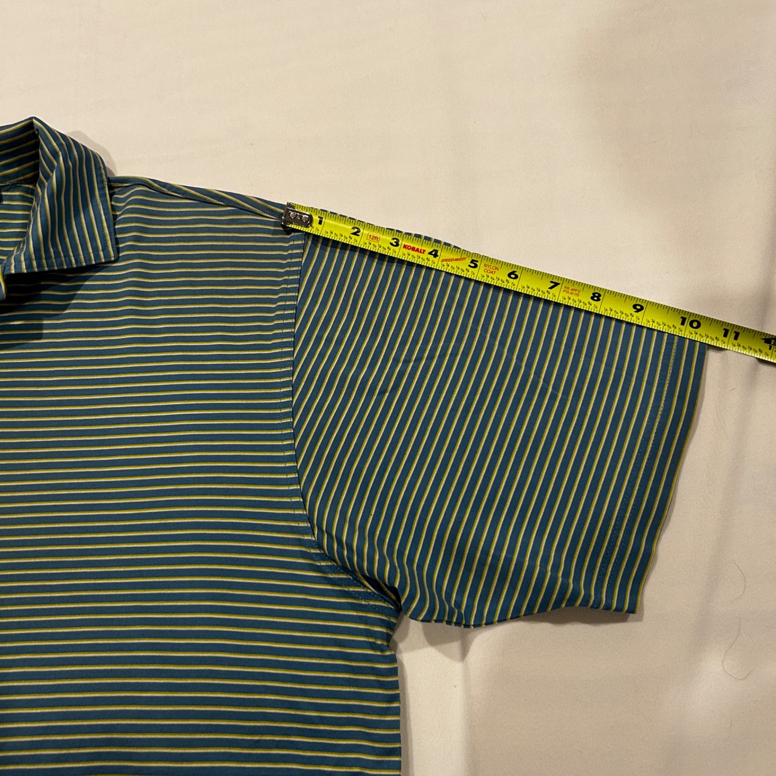 CALLAWAY (Blue/White/Green) Golf polo. Size: M Style: 60’s Two-Ply Mercerized