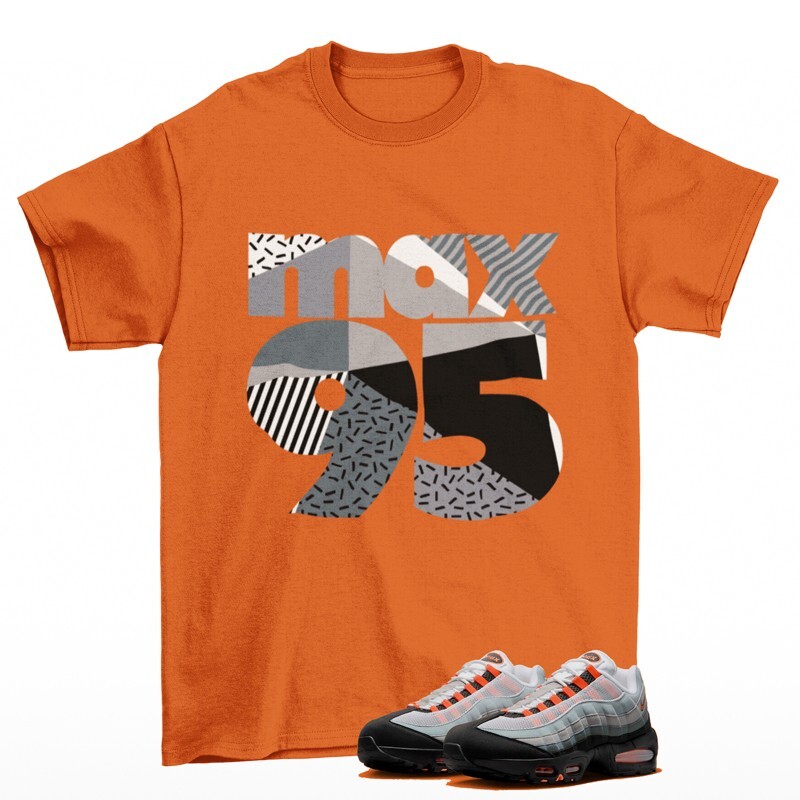 Throwback 95 Sneaker Shirt Orange to Match Air Max 95 Bright Mandarin HM4740-005