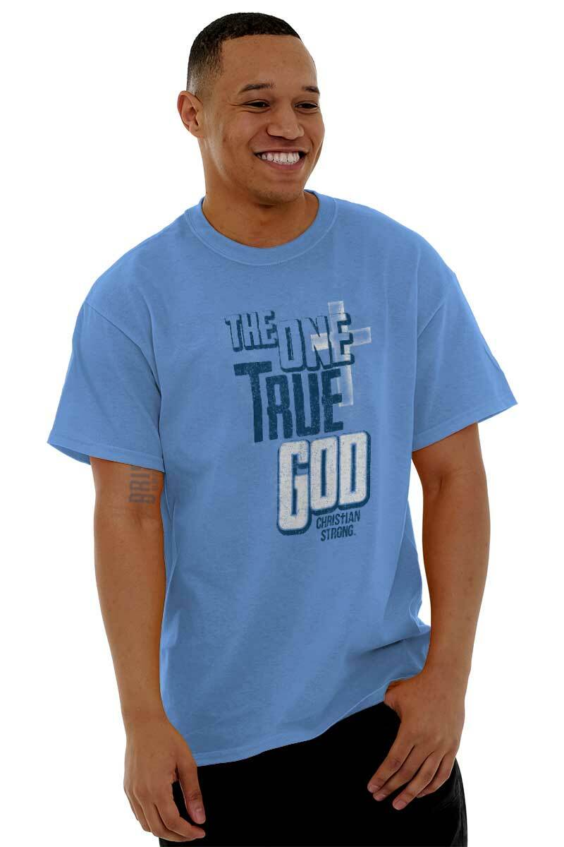 One True God Christian Cross Jesus Religious Womens or Mens Crewneck T Shirt Tee