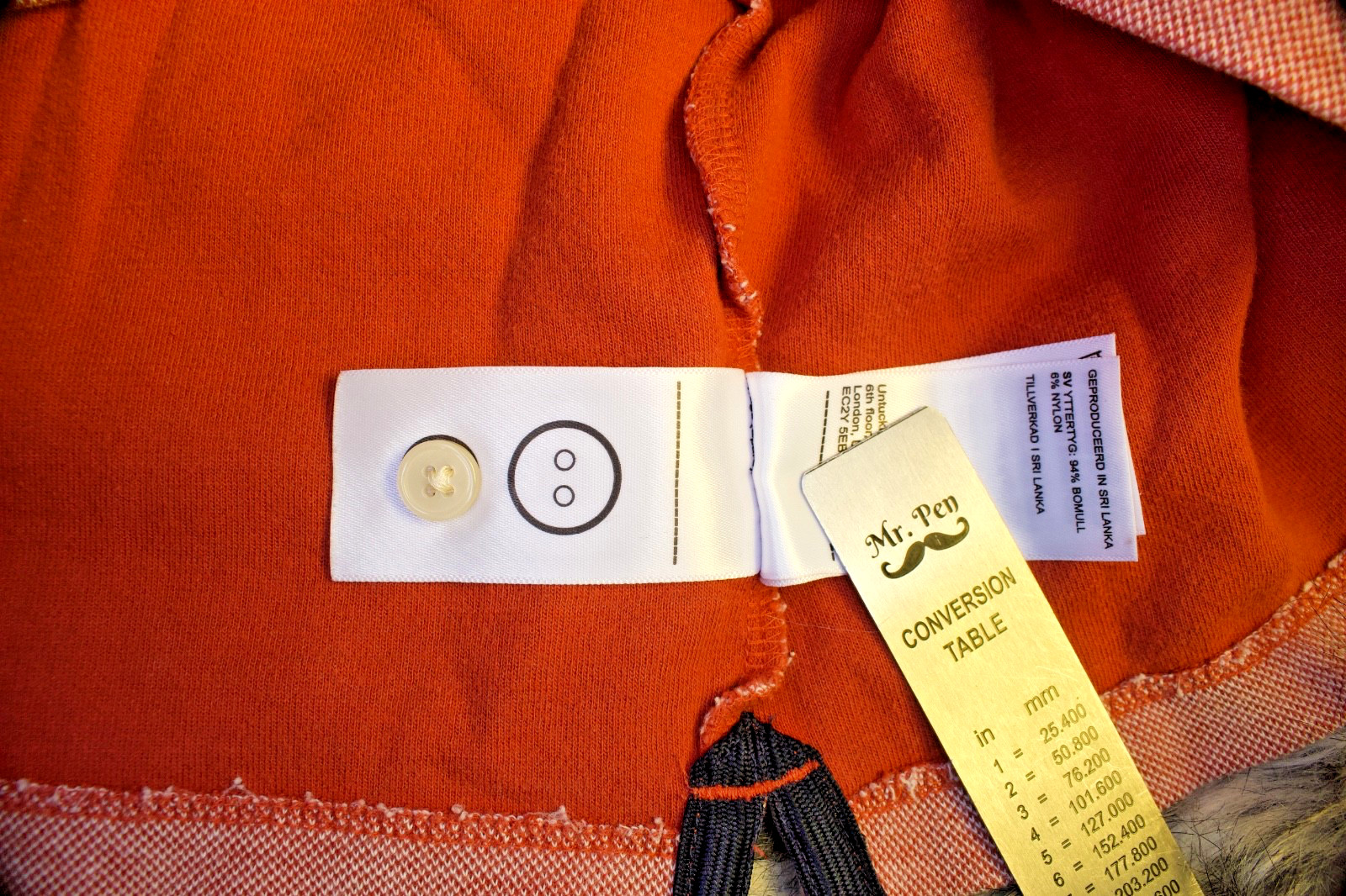 Untuckit mens cottton blend henley long sleeve shirt size XX-Large color orange