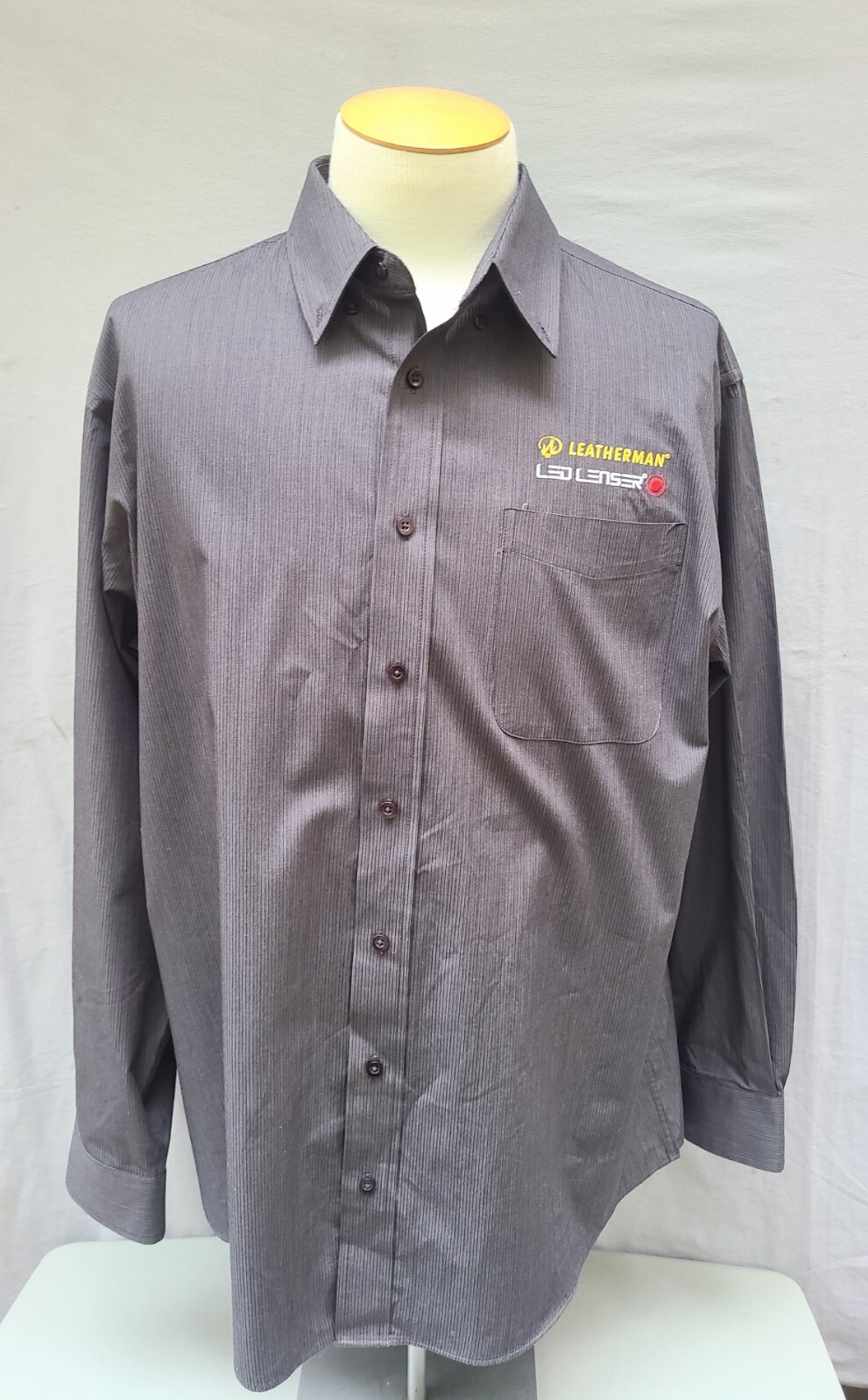 Port Authority Leatherman Multi Tool Logo Button Down Long Sleeve Shirt XL