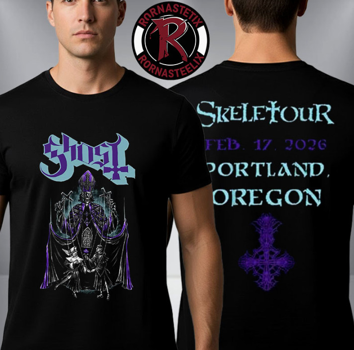 Ghost Band Skeletour 2026 Merch Tee At Portland Oregon February 17 T Shirt