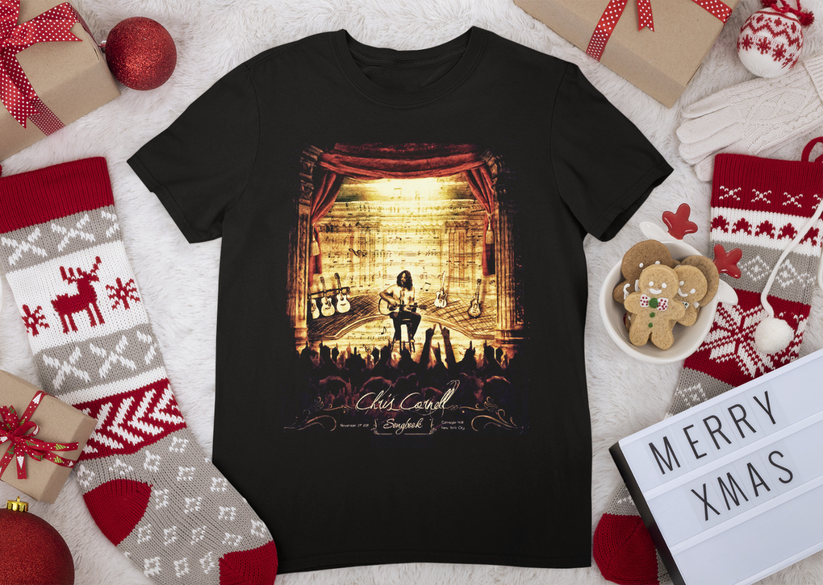 Retro Live Chris Cornell Songbook Shirt Classic Black Unisex S-234XL