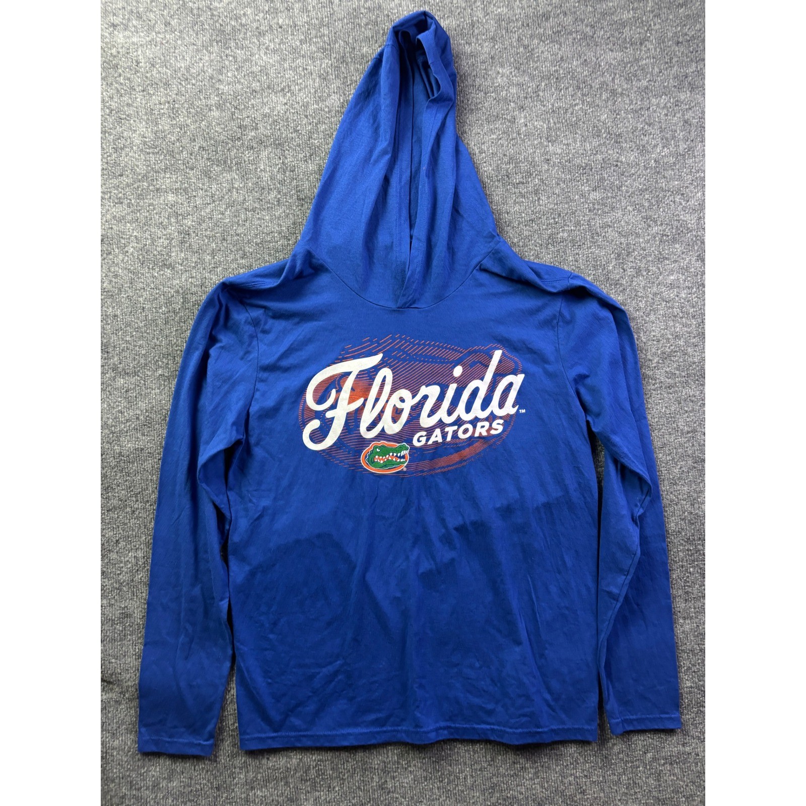University of Florida Hoodie Mens Medium Blue Gators Long Sleeve Tri-Blend Tee