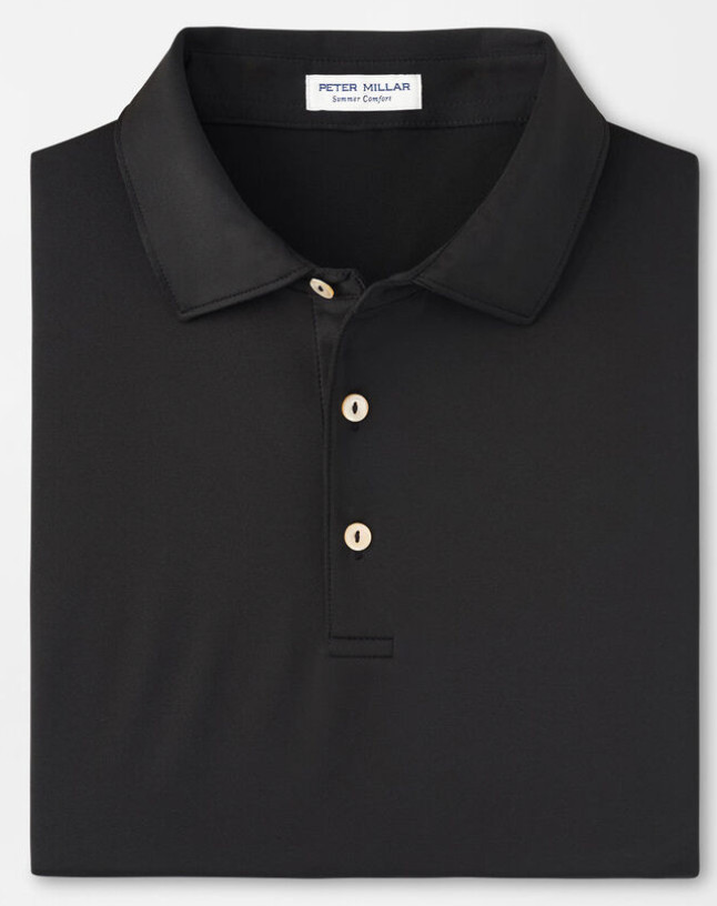 NEW! PETER MILLAR SHIRT SUMMER COMFORT POLO – BLACK NWT! SAME DAY SHIPPING!