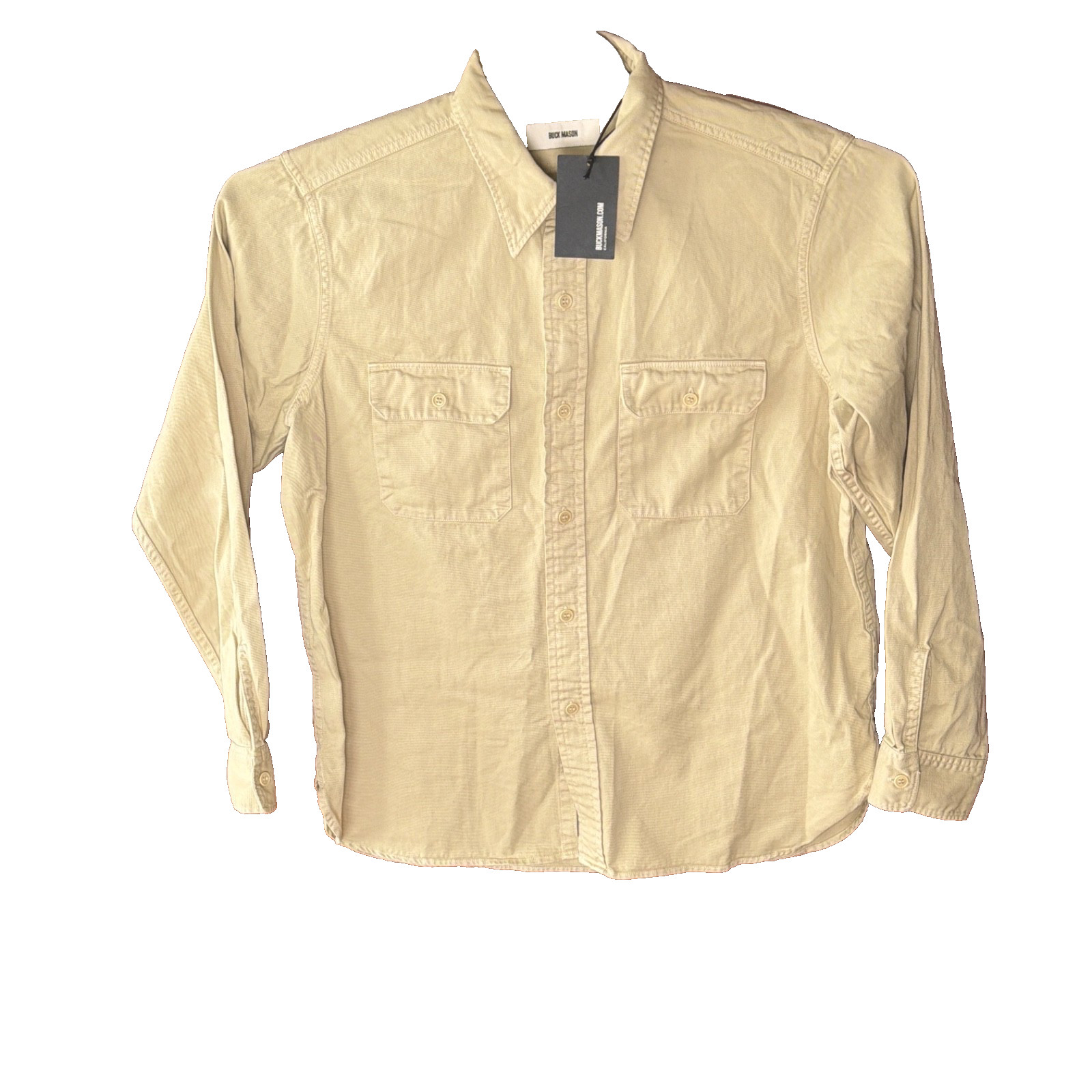 Buck Mason New Savanna Tough Twill Work Shirt Mens Large Cotton Pockets LS