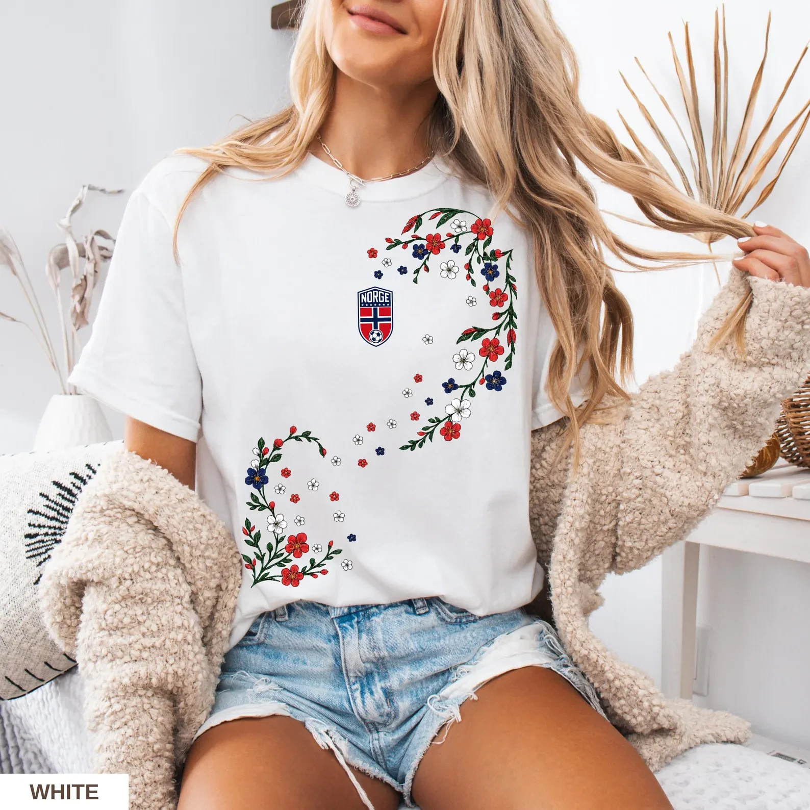 Norwegian Fan Shirt Norge Fotball Soccer Game Day 2026 Tshirt Unisex Streetwear
