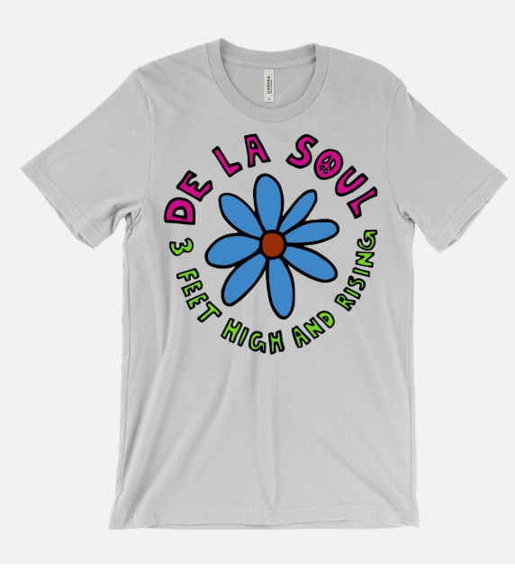 De La Soul T Shirt – 3 Feet High and Rising – Flower vntg 80s 90s boom bap dove