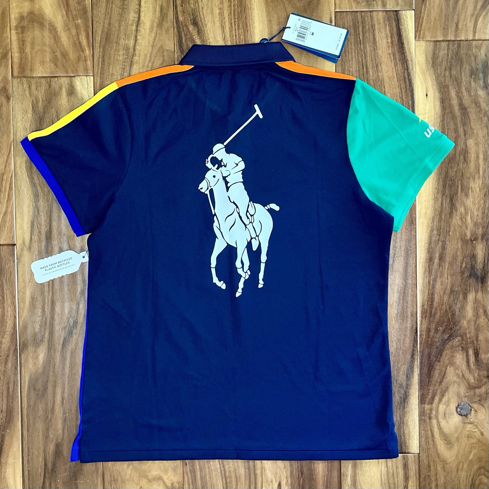 Polo Ralph Lauren US Open Big Pony Shirt Multicolor Blue Men’s Medium NWT New