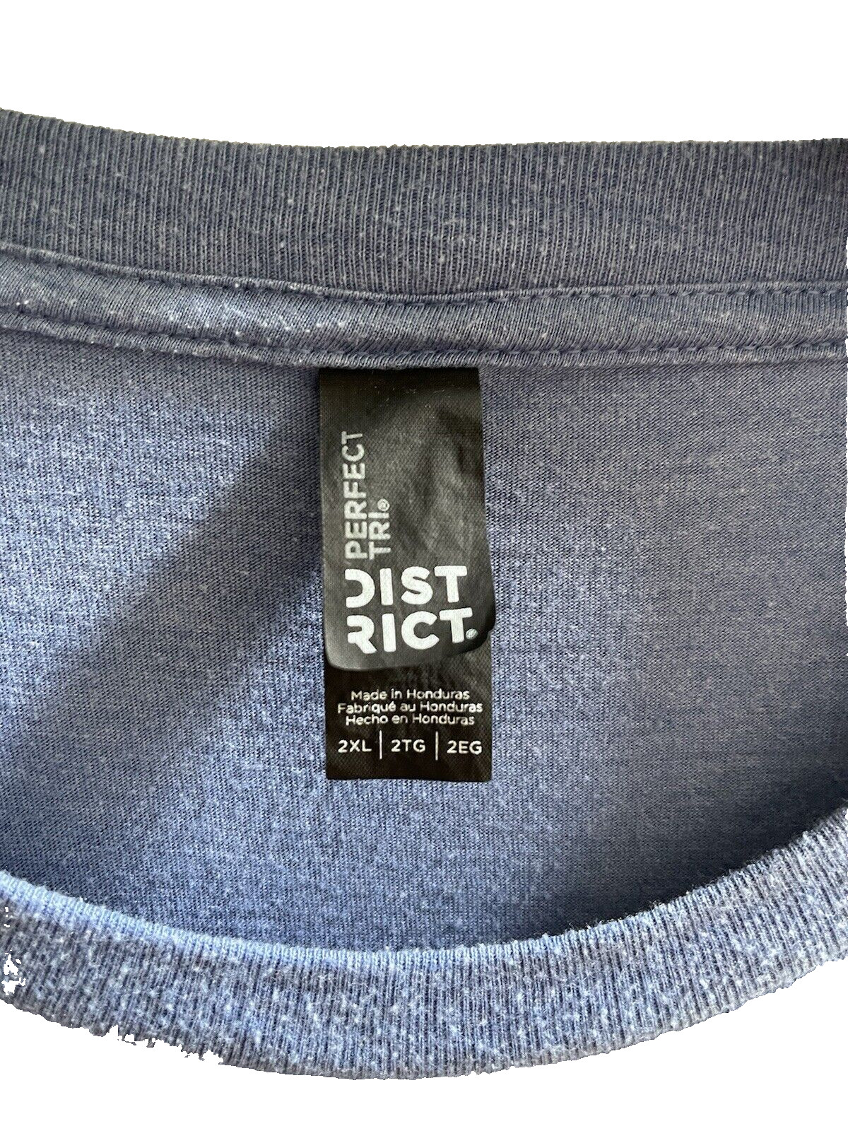 Ebay Logo Graphic T-Shirt Men Large Blue Short Sleeve Tri Blend District
