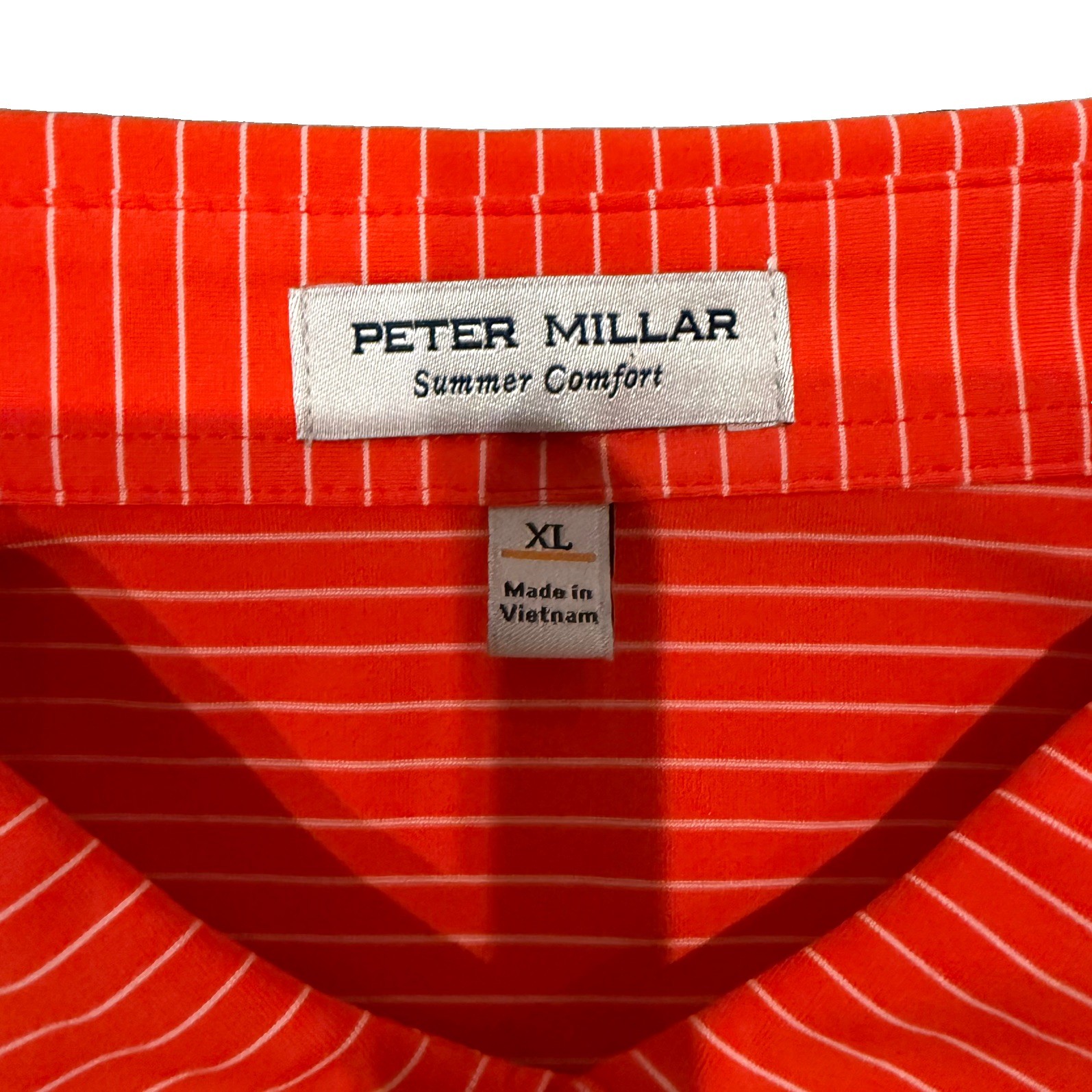 Peter Millar Summer Comfort Performance Jersey Golf Polo Men’s XL Orange $145