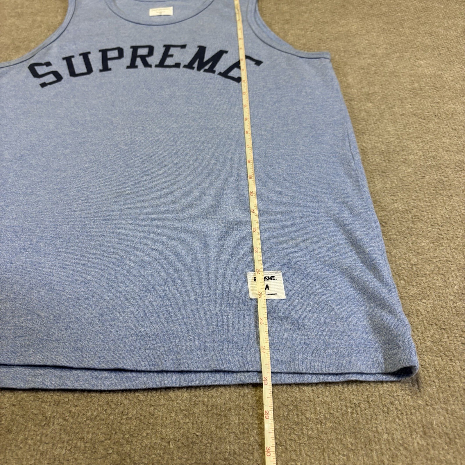 Supreme Arc Logo Collegiate Tank Top (Blue) Size Medium