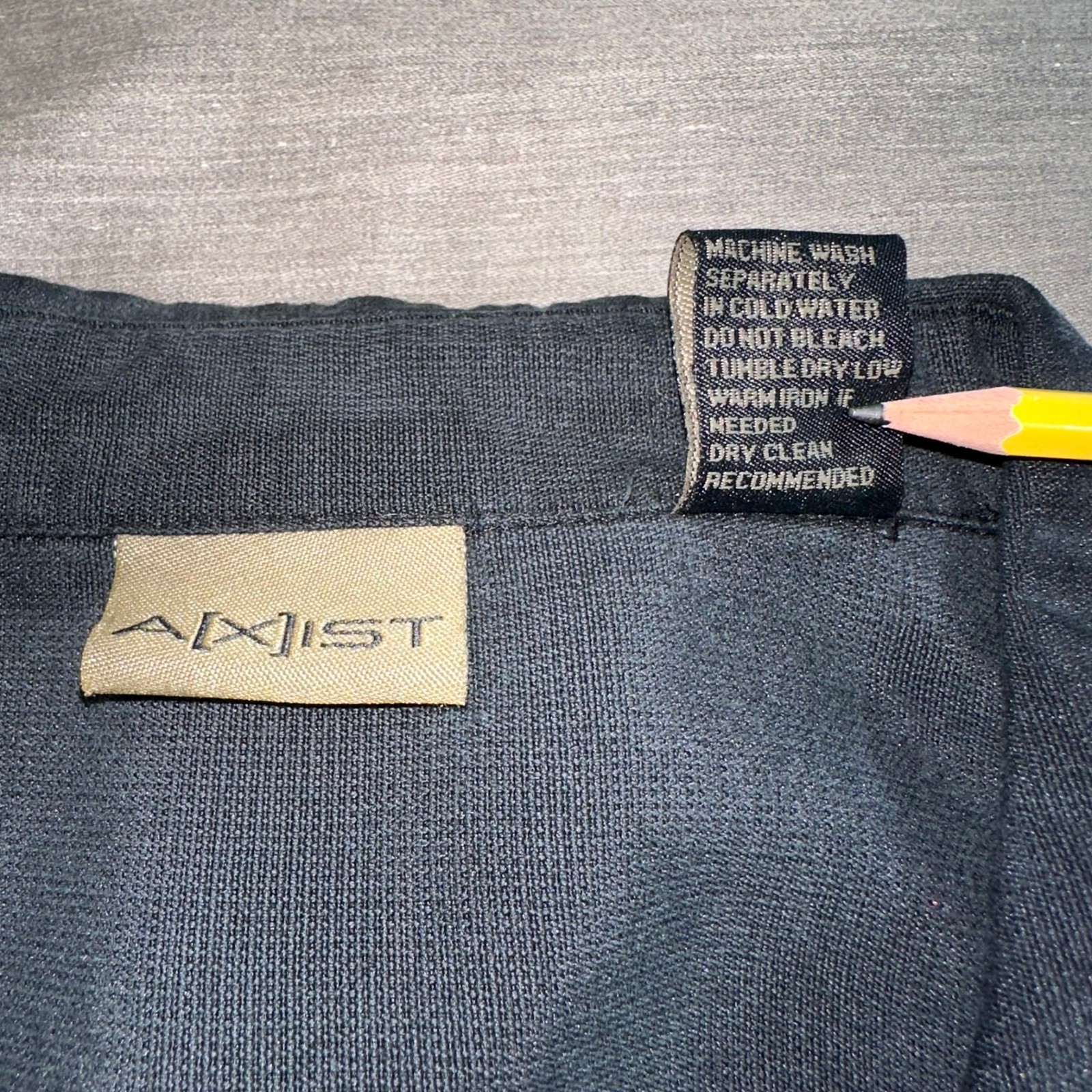 Axist 100% Silk Solid Black Button Up Short Sleeve Men’s 2XL Shirt Machine Wash