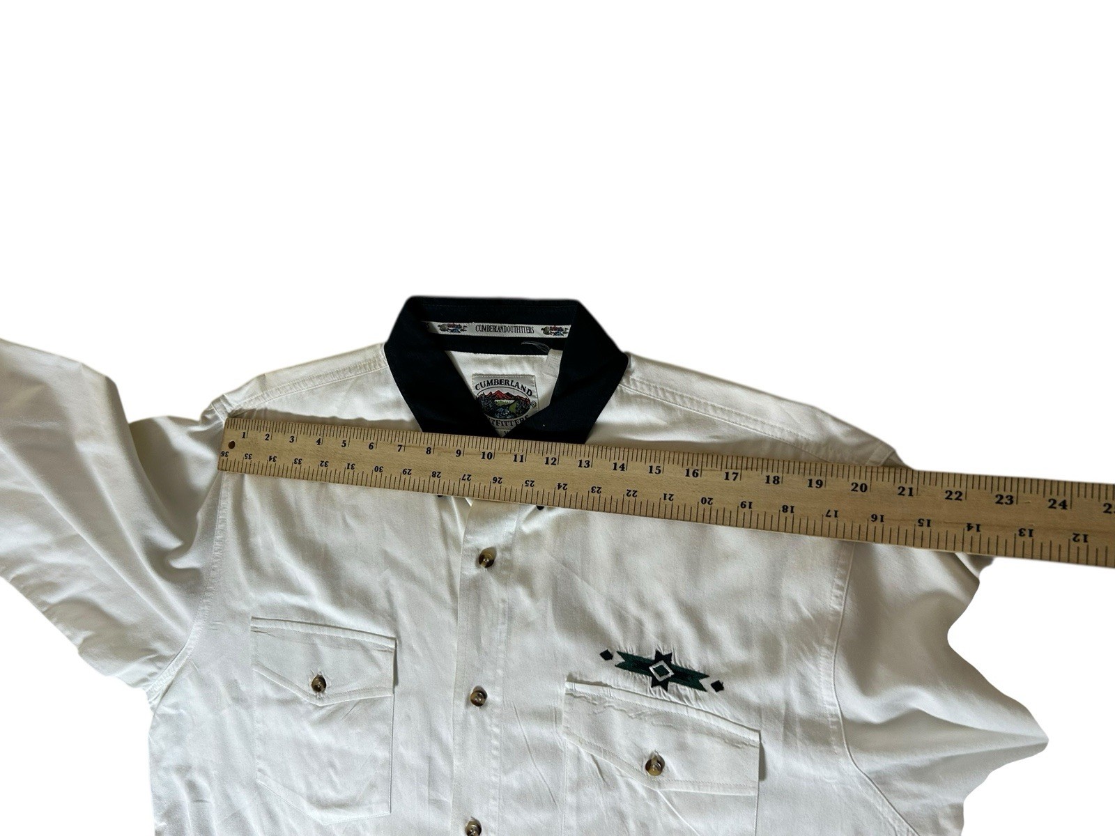 Cumberland’s Outfitters Western Shirt Men Sz XL Colorblock Aztec Tribal Detail