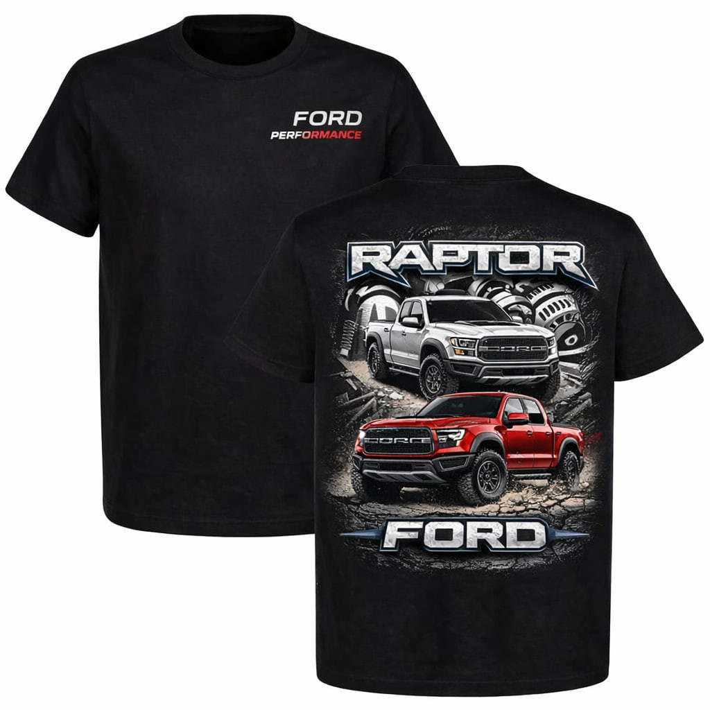 Ford Raptor Performance Graphic T-Shirt Offroad Truck Racing Tee Unisex Gift