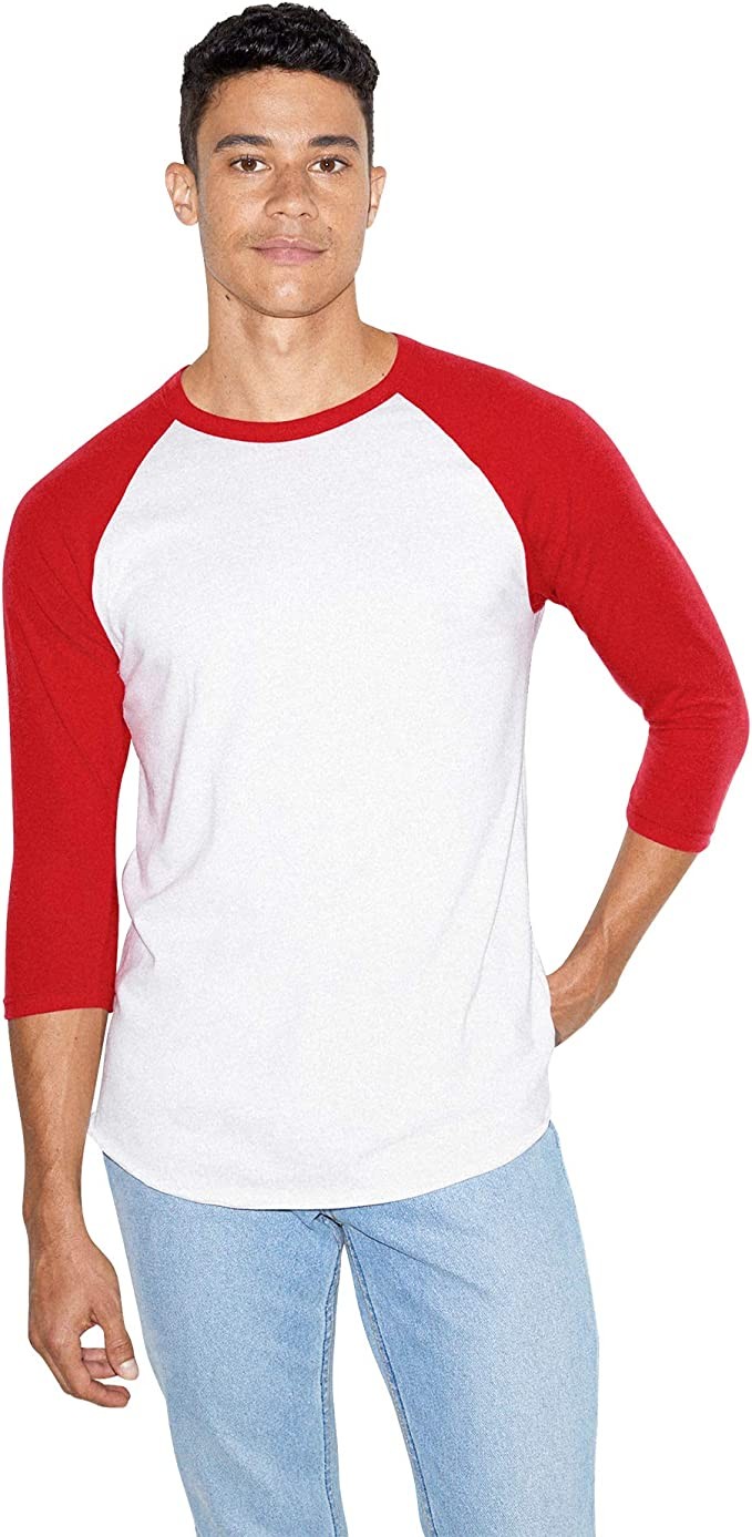 BB453W American Apparel Unisex 3/4-Sleeve Raglan T-Shirt