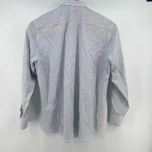 Bugatchi Button Up shirt Mens XXL Striped with threaded overlay design Long
