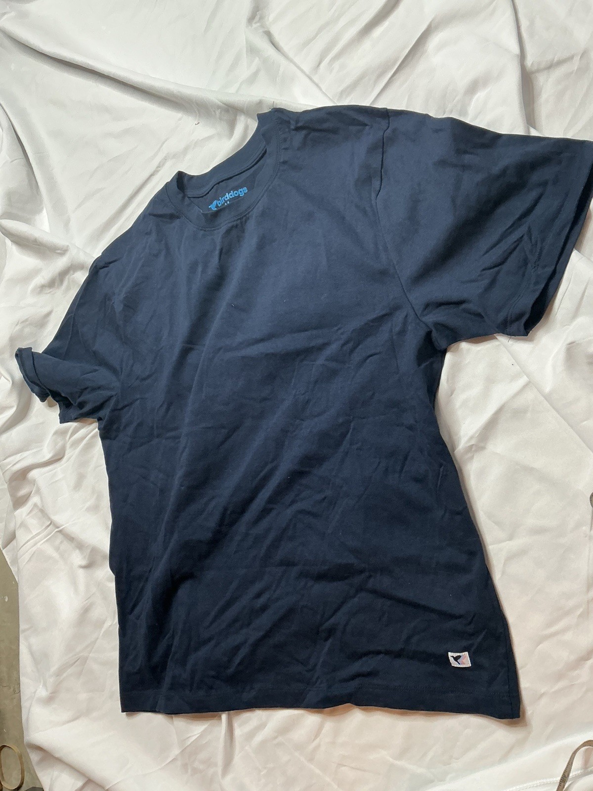 Birddogs Mens Shirt Medium Blue Stretch Graphic Logo