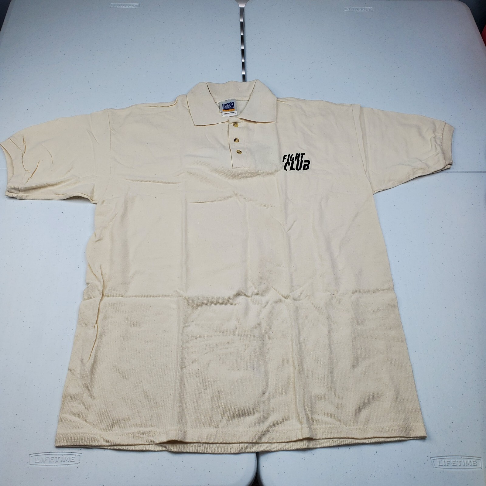 VTG Fight Club Movie Promo Polo Shirt Embroidered Logo 20th Century Fox Swag Bag