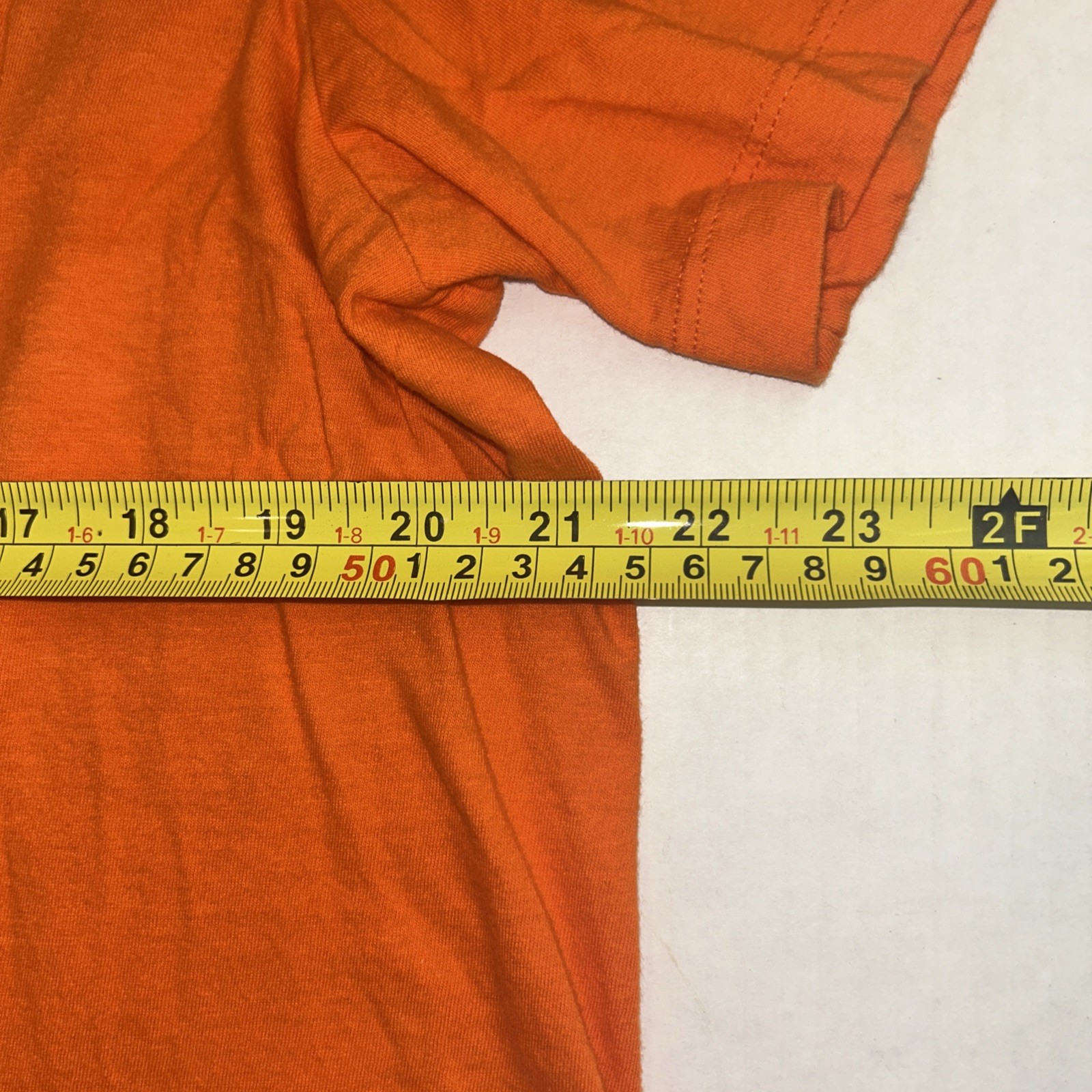 Nike Air Men’s Orange Athletic T-Shirt Size X-Large Blocked Logo Gym Graphic
