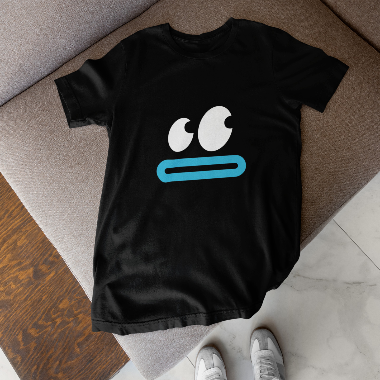 Awkward Reaction Face Meme Shirt Funny Expression Minimalist Tee