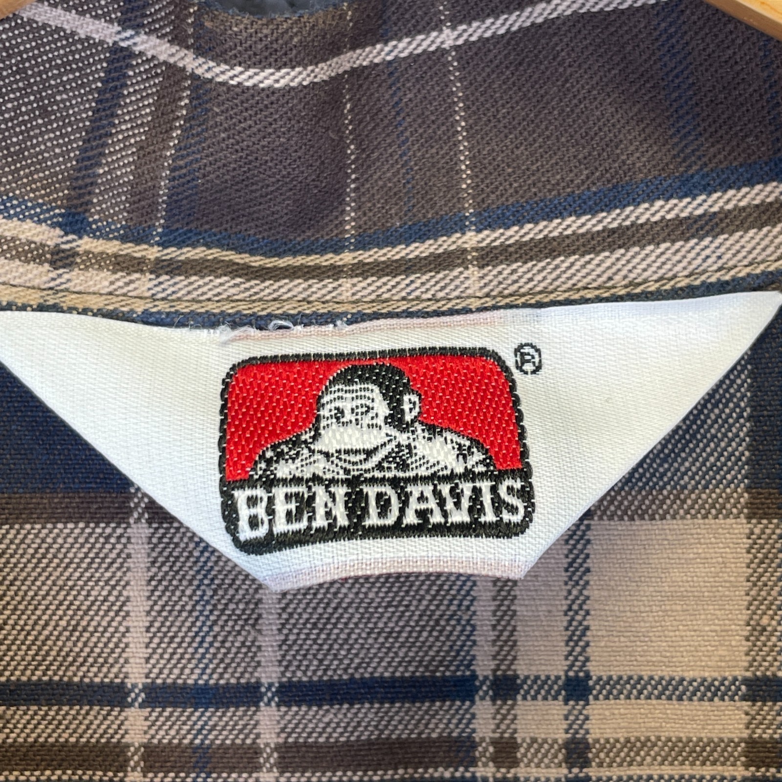 Vintage Ben Davis Men’s XXL Plaid Short Sleeve Zip Work Shirt Mechanic