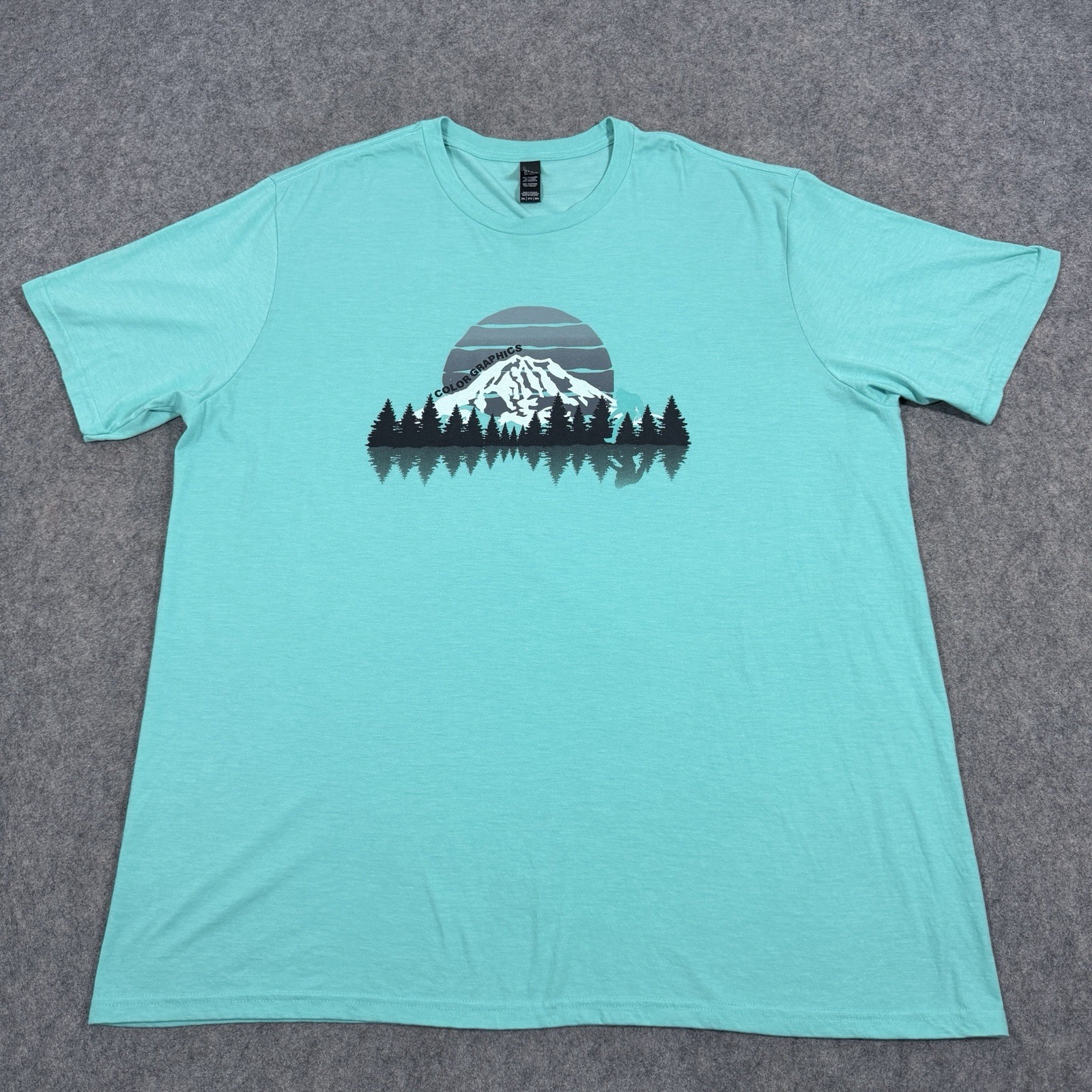 District Perfect Tri Graphic Short Sleeve Pullover T-Shirt Men’s Size 3XL Teal