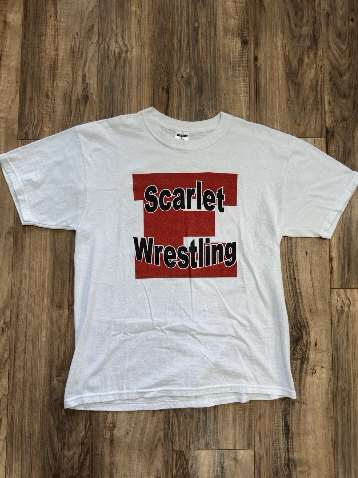 Vintage 2007 East High School Scarlets Wrestling Qualifiers White Shirt Large