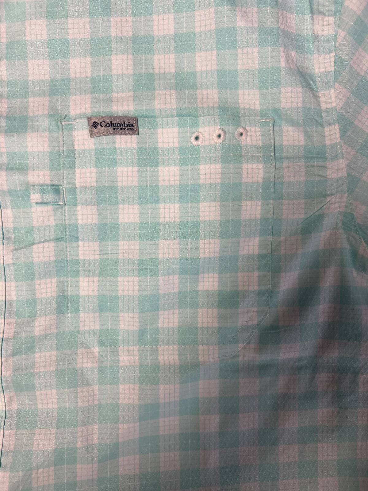 Columbia Men’s Shirt PFG Super Slack Tide Camp Palaka Plaid Short Sleeve