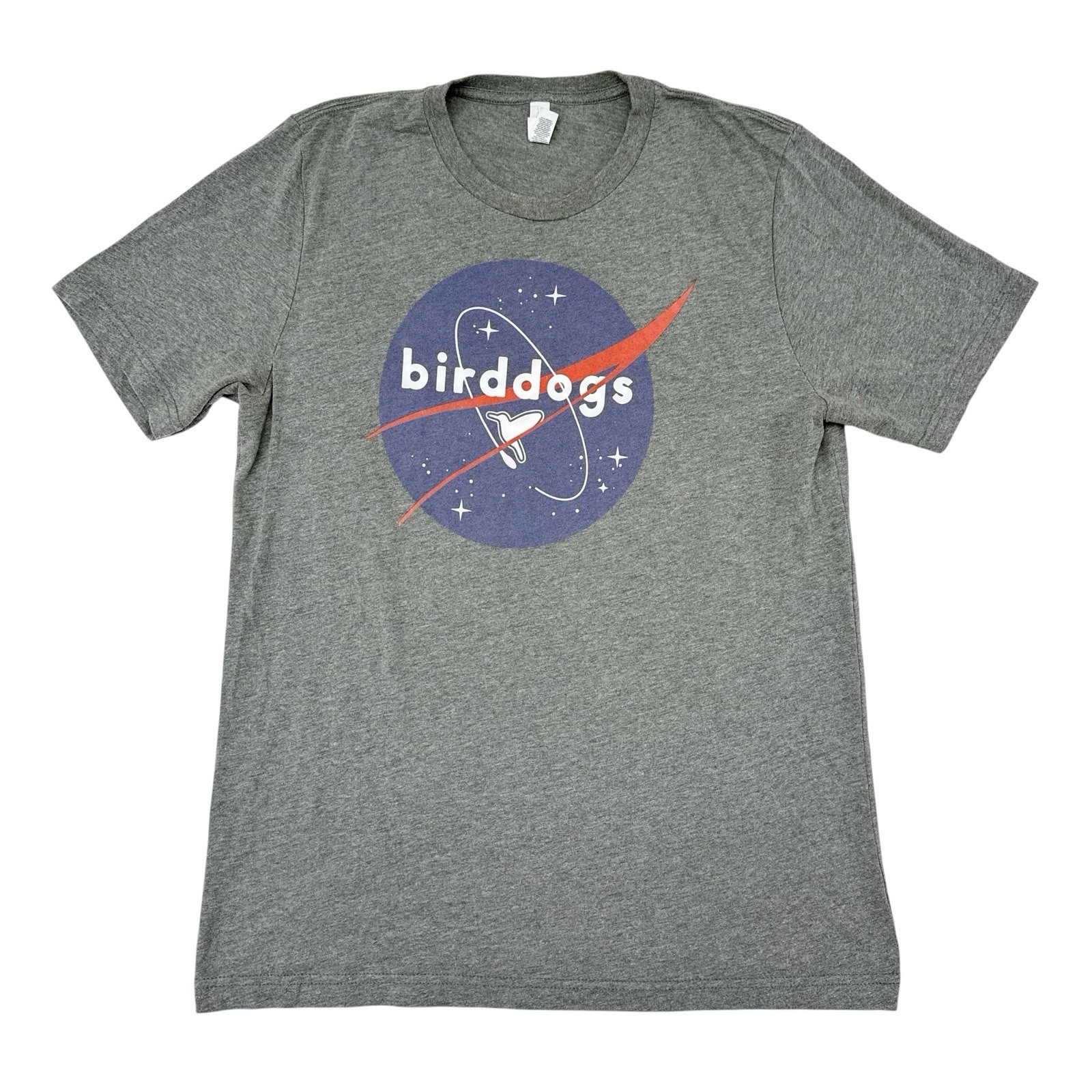 Birddogs Shirt Mens Size Large Gray Short Sleeve Tee Canvas Stretch Casual