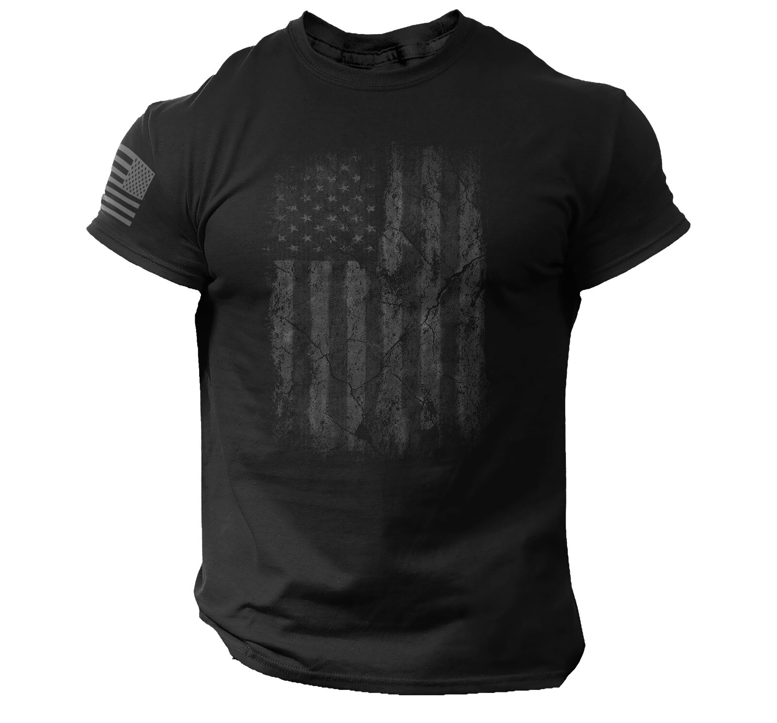 Men’s American Flag T-Shirt – Vintage USA Patriotic Tee