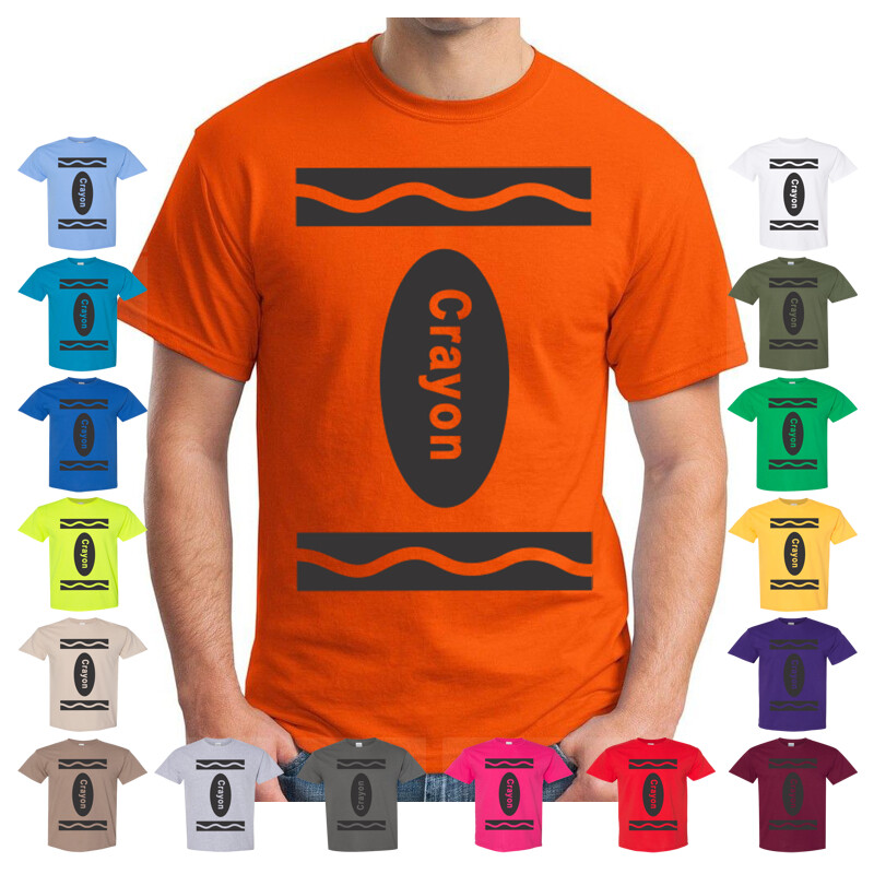 Crayon Crayola Adult Halloween Costume Group Couples Costume Tee T Shirt