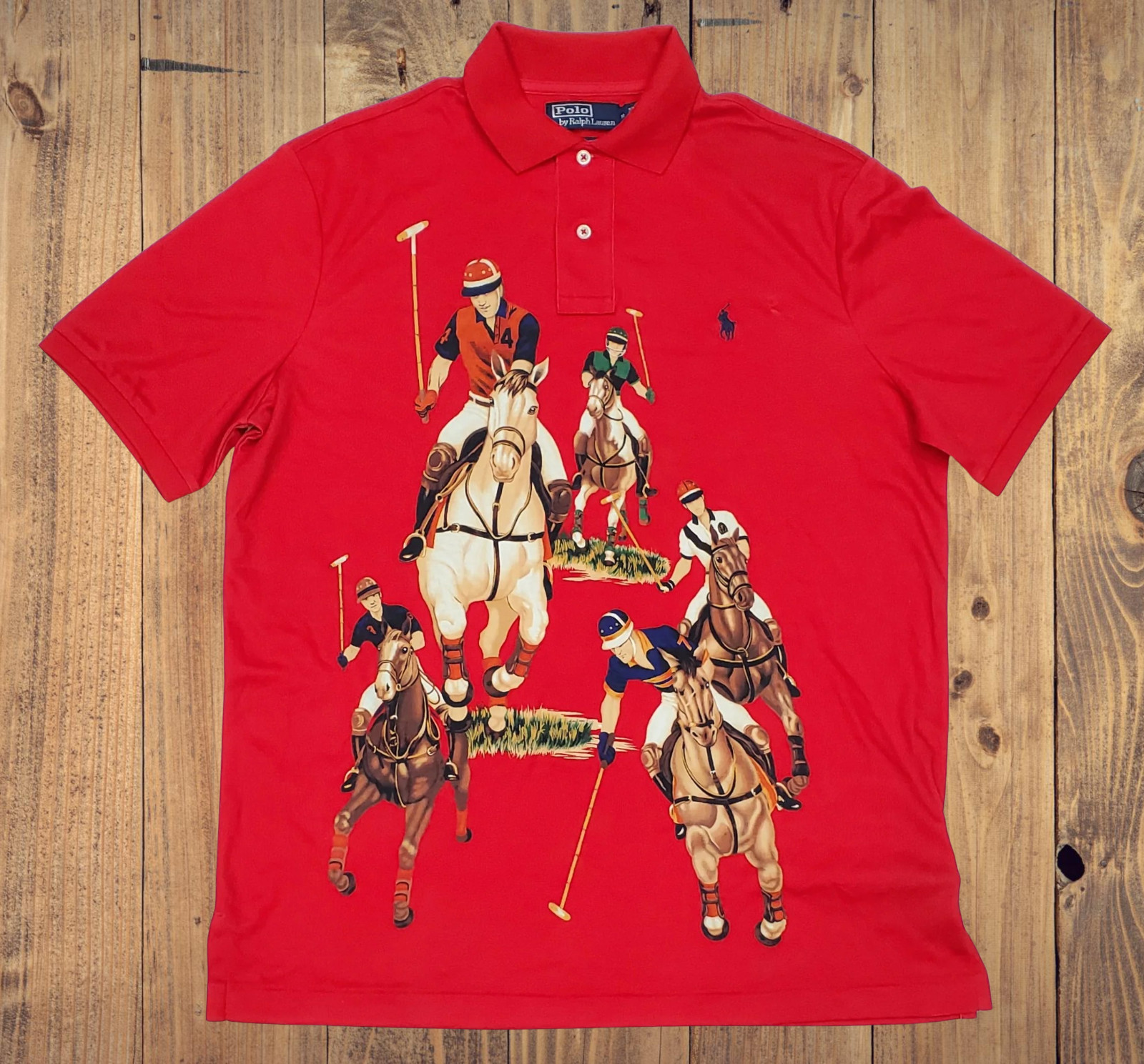 NWT Polo Ralph Lauren Red five 5 Horsemen stampede polo SIZE XS S M L XL 2XL