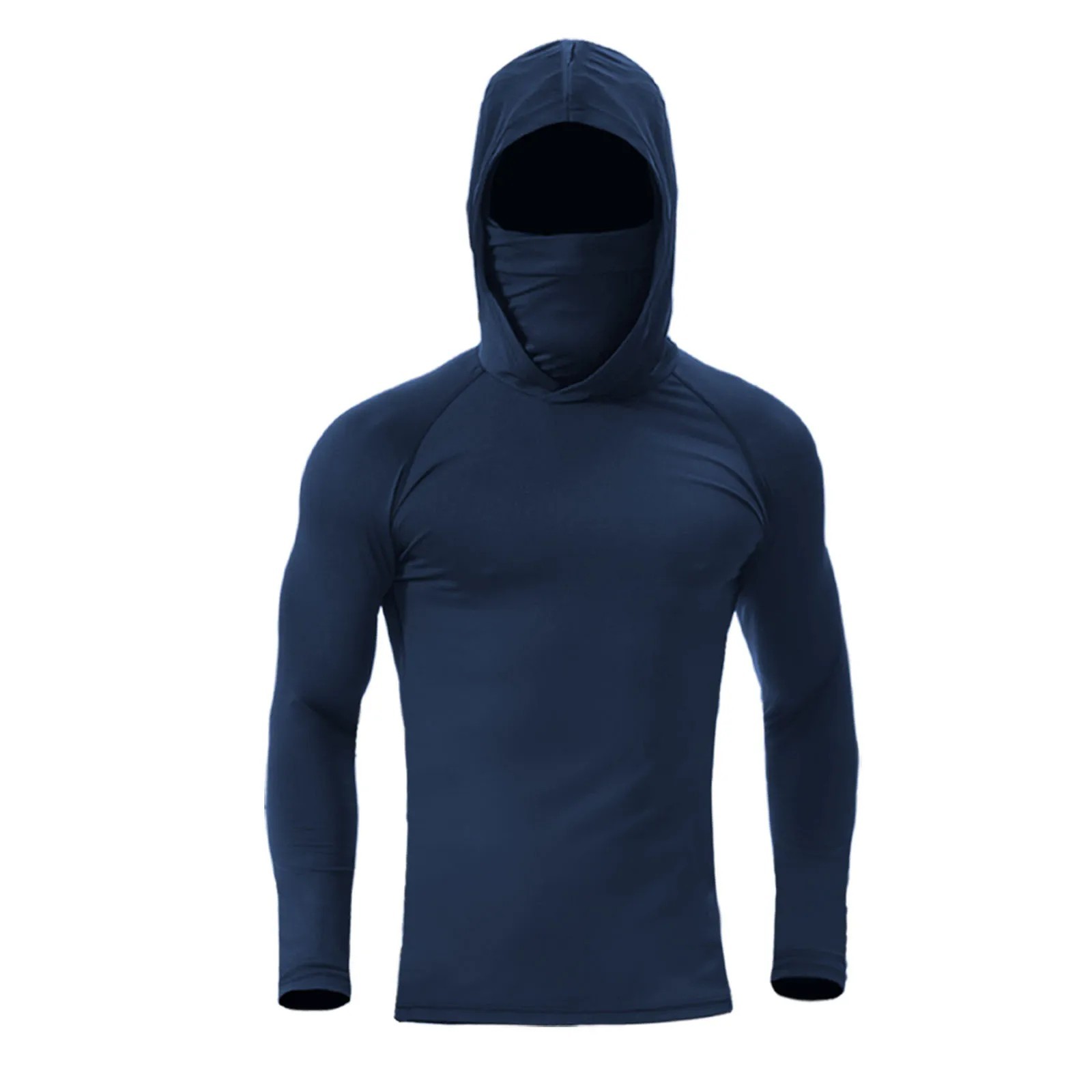 Performance Hoodie Long Sleeve T-Shirts, UPF 50+ Sun Protection Hooded Unisex