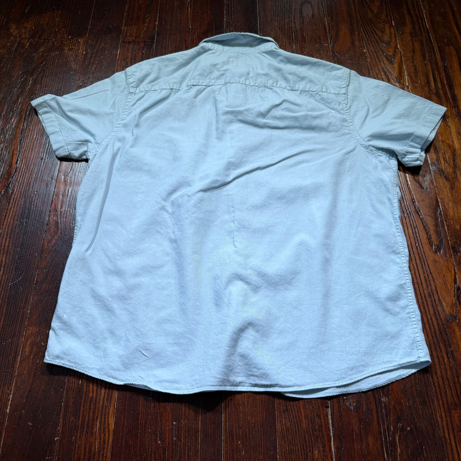 UNTUCKit Shirt Mens 2XL Blue Short Sleeve Briscoe Cotton Preppy – EUC