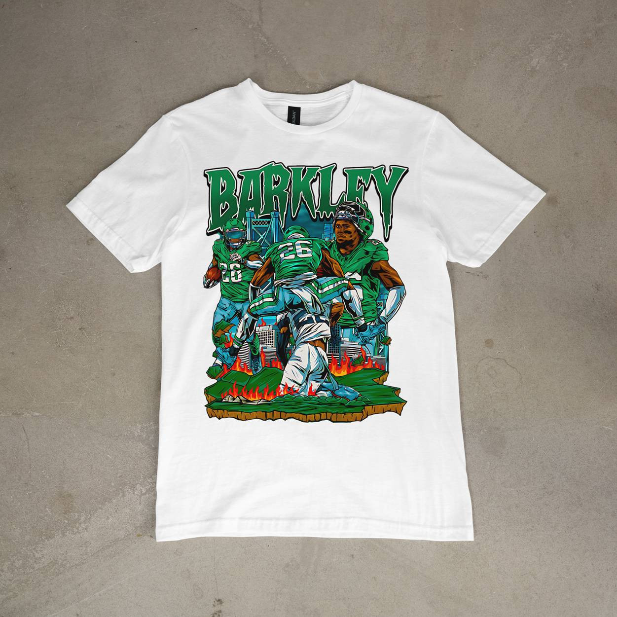 Saquon Barkley Philadelphia Eagles Graphic T-Shirt Retro Vintage Tee New Gift