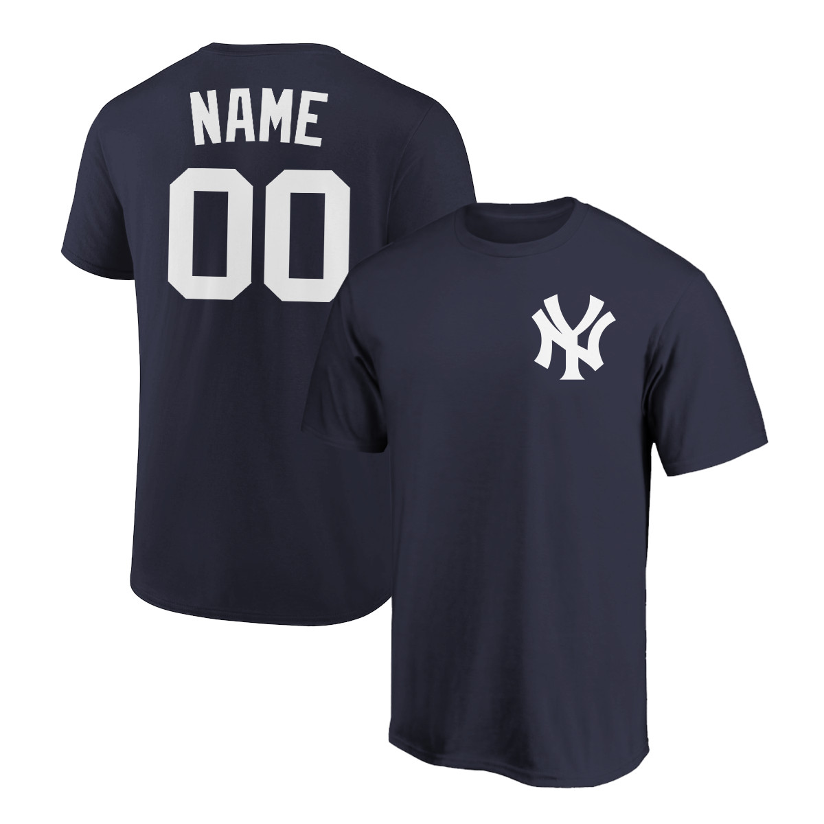 Custom Personalized T-Shirt New York Player Name and Number Soft Jersey Tee