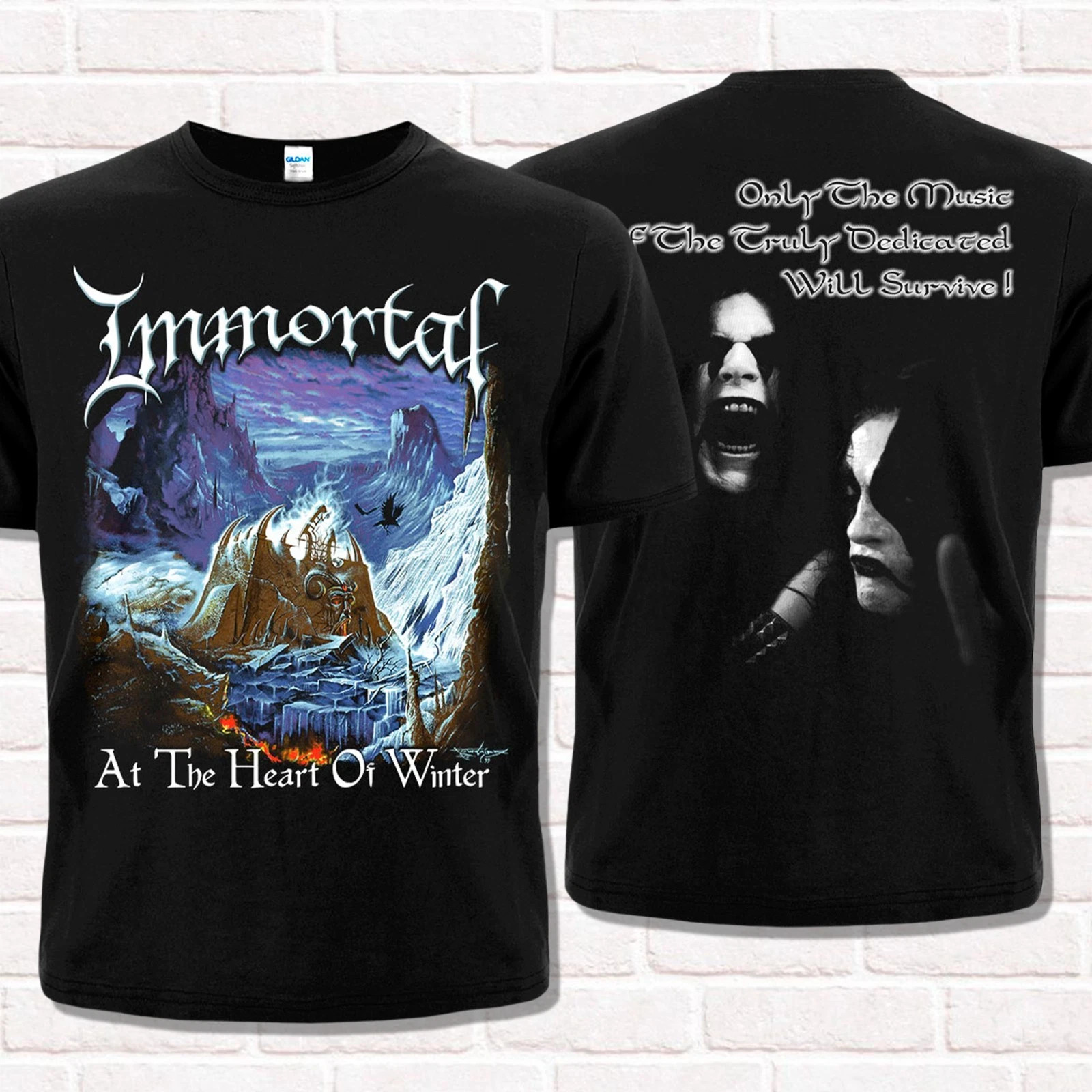 Immortal Band At the Heart of Winter Cotton Black T Shirt Full Size BT717