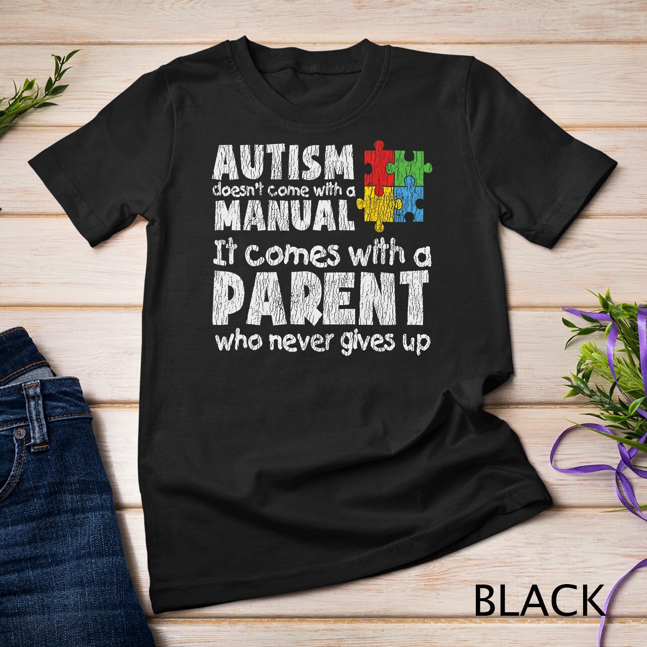 Autism Awareness Mom Dad Parents Autistic Kids Awareness Gif Unisex T-shirt