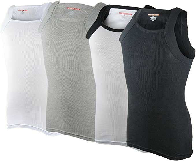 Different Touch Men’s G-unit Style Tank Tops Square Cut Muscle A-Shirts