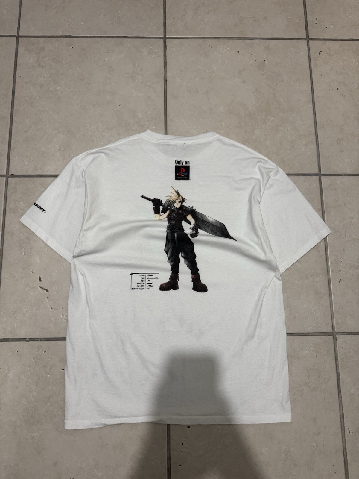 Vintage Final Fantasy VII Cloud Promo T Shirt PlayStation Square Soft XL FF7