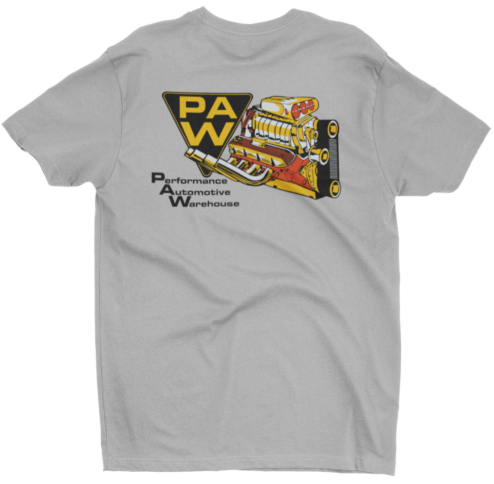 PAW PERFORMANCE AUTOMOTIVE WAREHOUSE Gray Tee T-Shirt Speed Equipment Mopar Ford