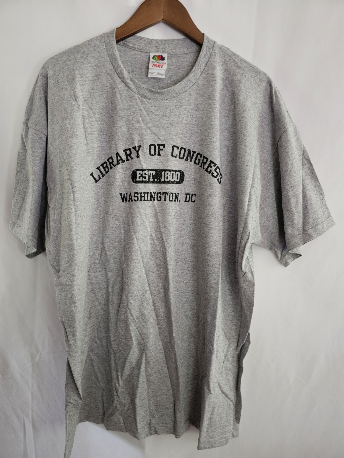 Library of Congress T-Shirt Gray Short Sleeve Tee Size 2XL